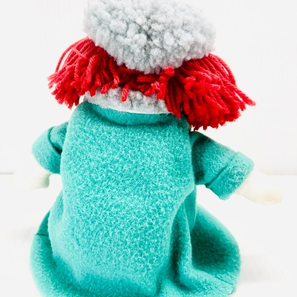 Eden Madeline Plush Doll In Ice Skates 1992 Felt Green Coat 14” NWT - Picture 2 of 7